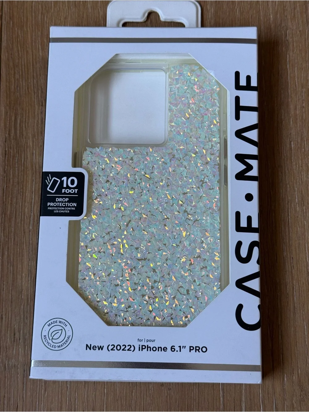 New Case-mate Iridescent Glitter White Phone Case for iPhone 6.1